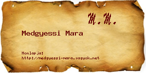 Medgyessi Mara névjegykártya